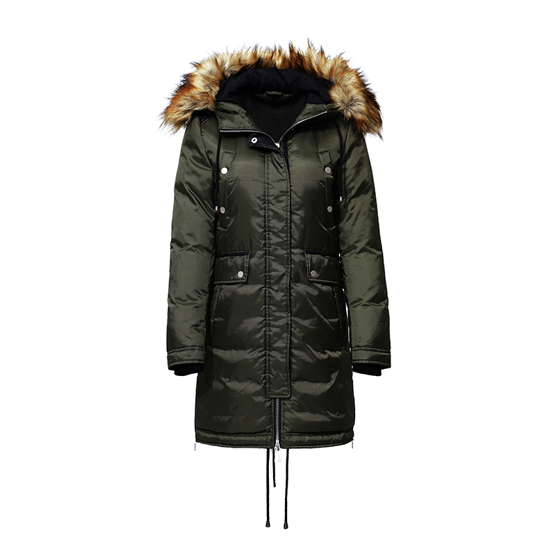 Ladies'warm coat / down coat with undetachable hood